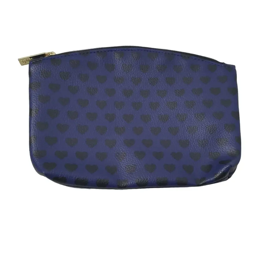 Ipsy | Blue Heart Zipper Top Coin and Beauty Pouch